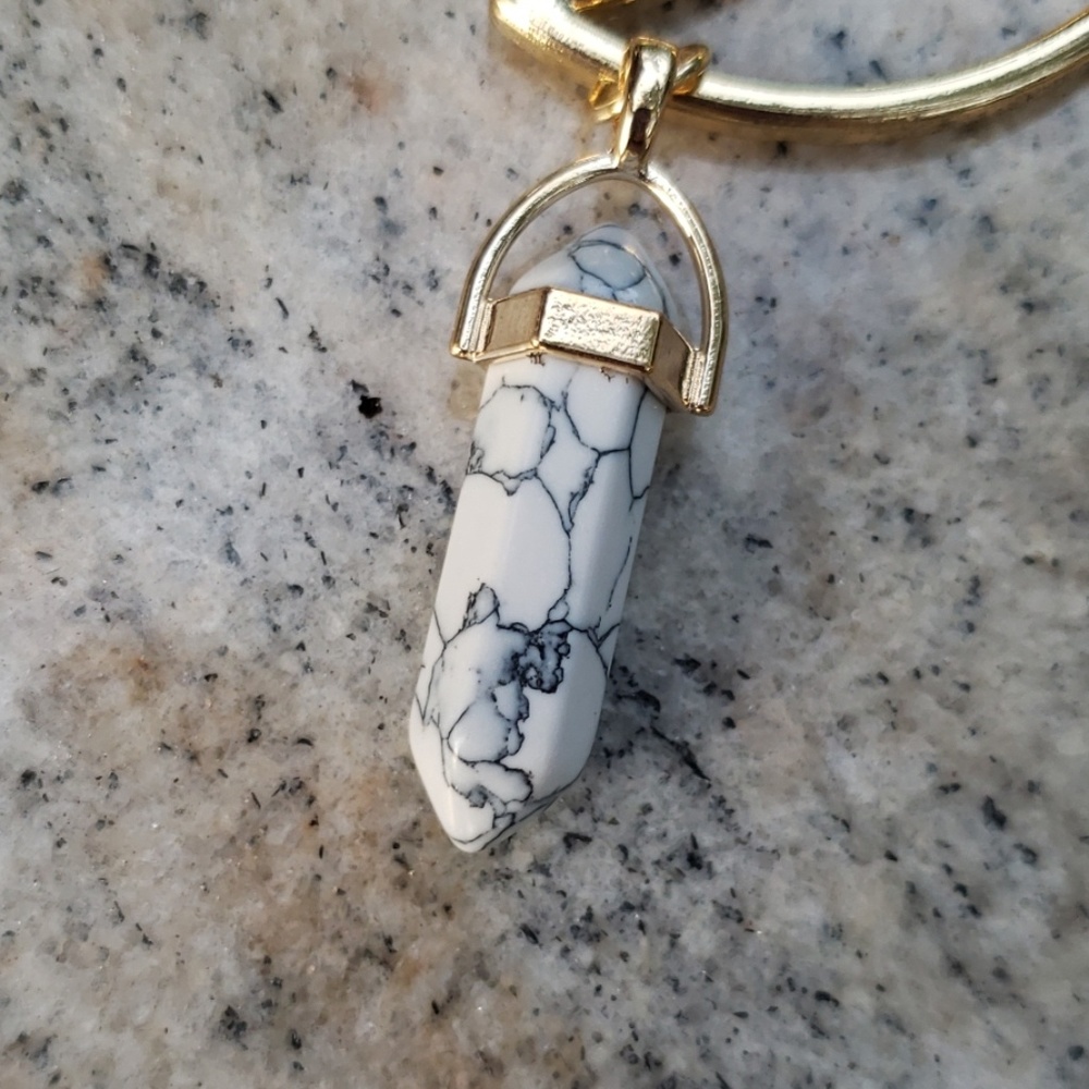 Moon Crystal Stone Gold Bohemian Boho Hairpin - Picture 3 of 7